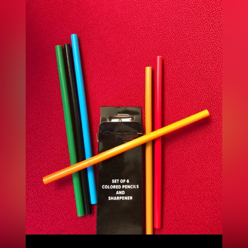 LootCrate 6 colored pencils and sharpener